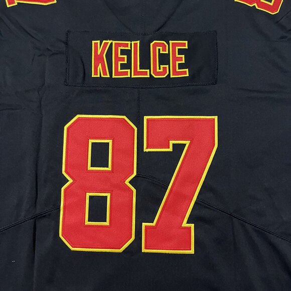 Kansas City Chiefs #87 Travis Kelce Black Jersey Size XL - Picture 6 of 6